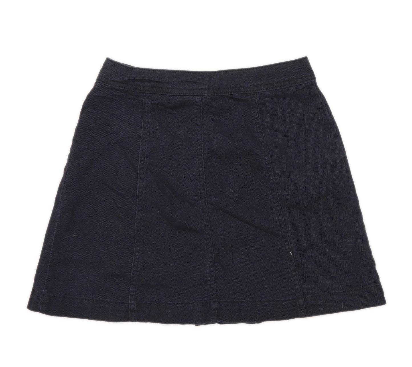 H&M Womens Size 8 Denim Black Skirt (Regular)