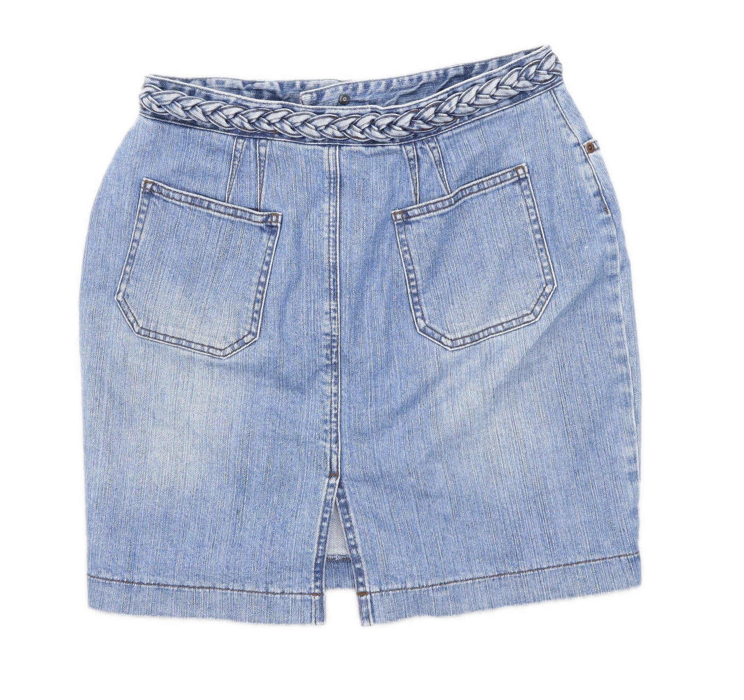 Marks & Spencer Womens Size 12 Denim Blue Skirt (Regular)