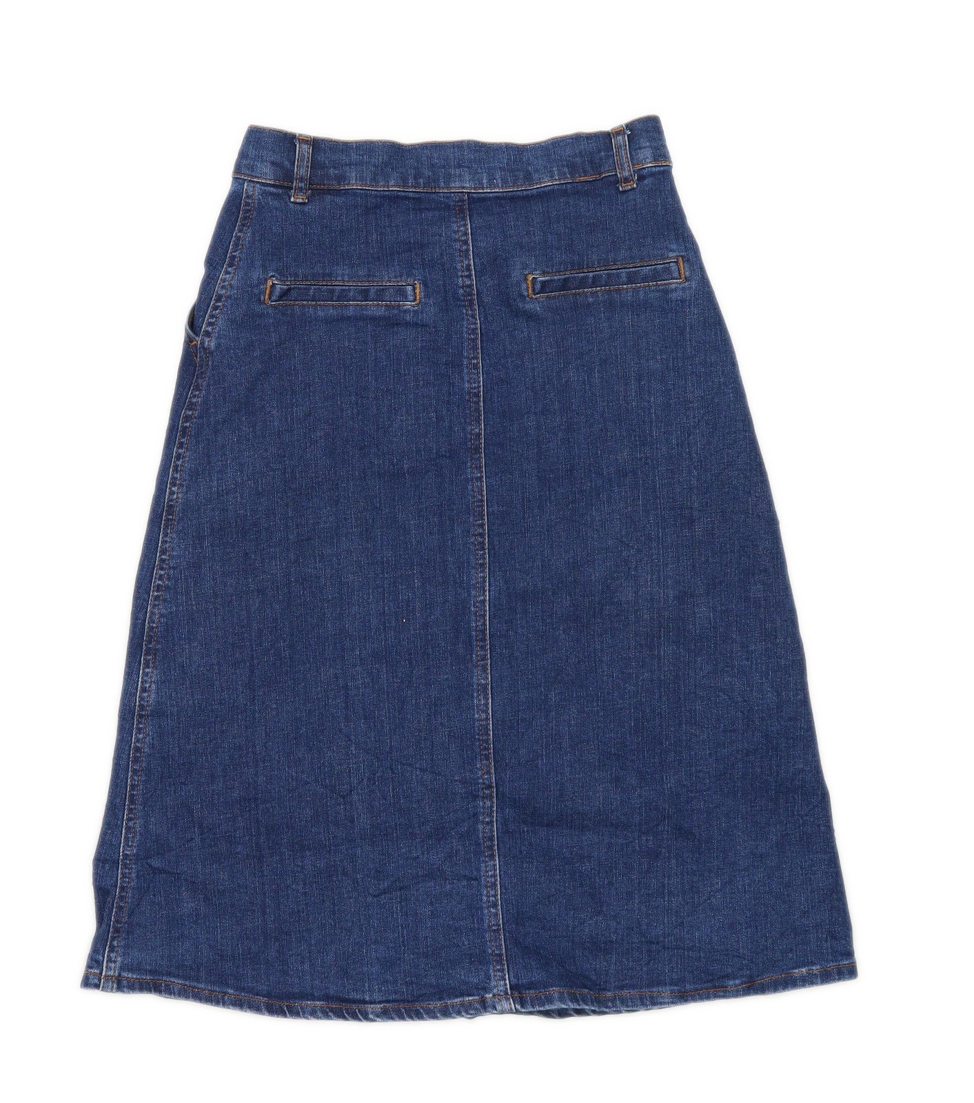 MNG Womens Size S Denim Blue Skirt (Regular)