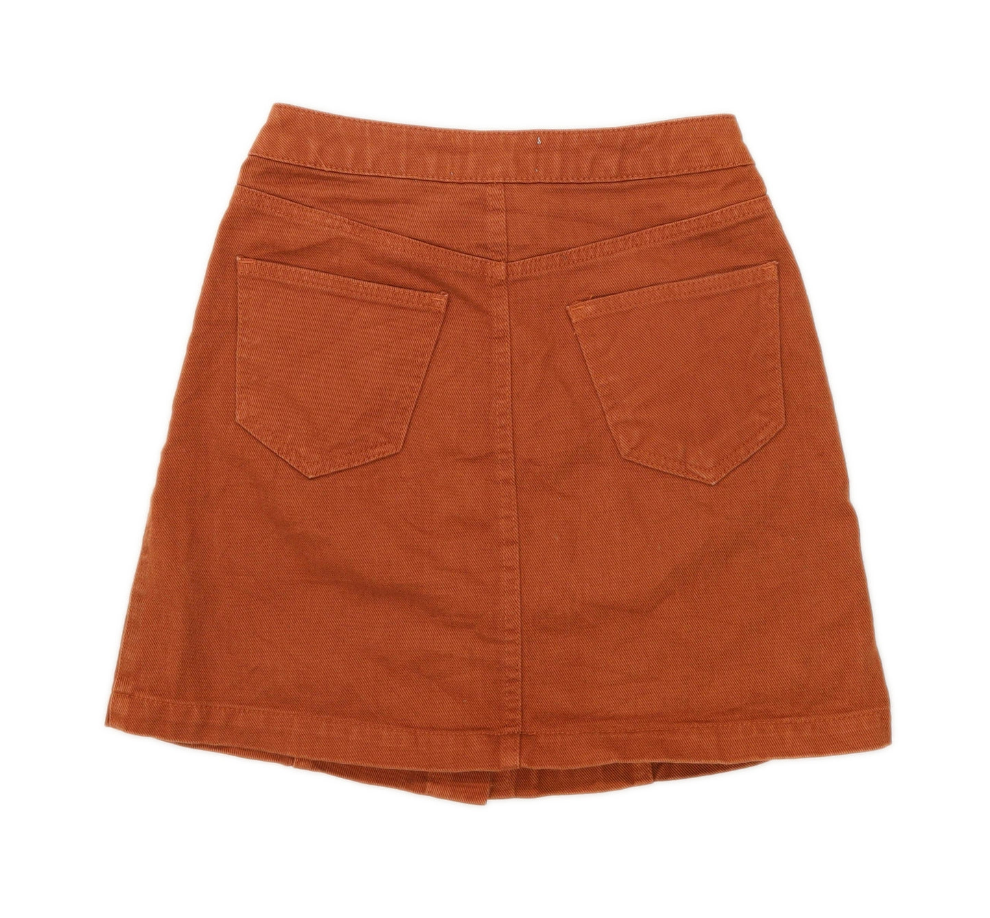 New Look Womens Size 6 Denim Brown Skirt (Regular)