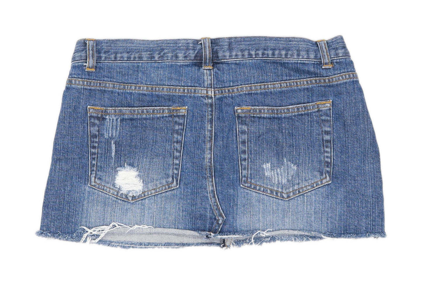 Forever 21 Womens Size W28 Denim Blue Skirt (Regular)