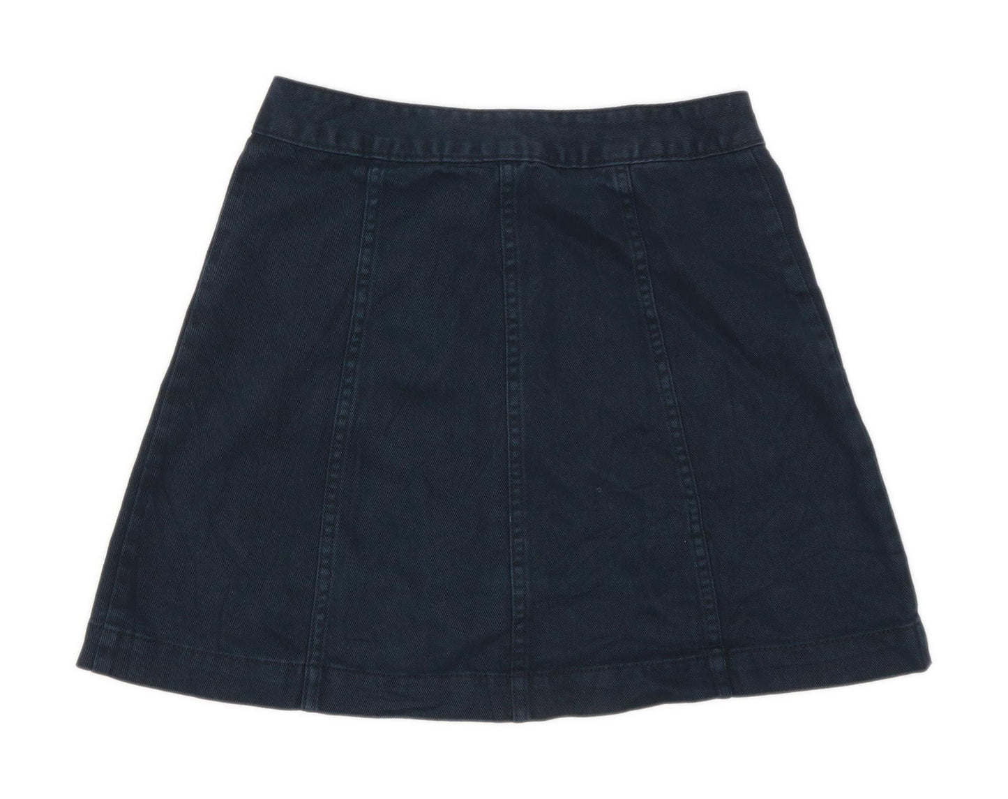 Divided Womens Size 10 Denim Blue A-Line Skirt (Regular)