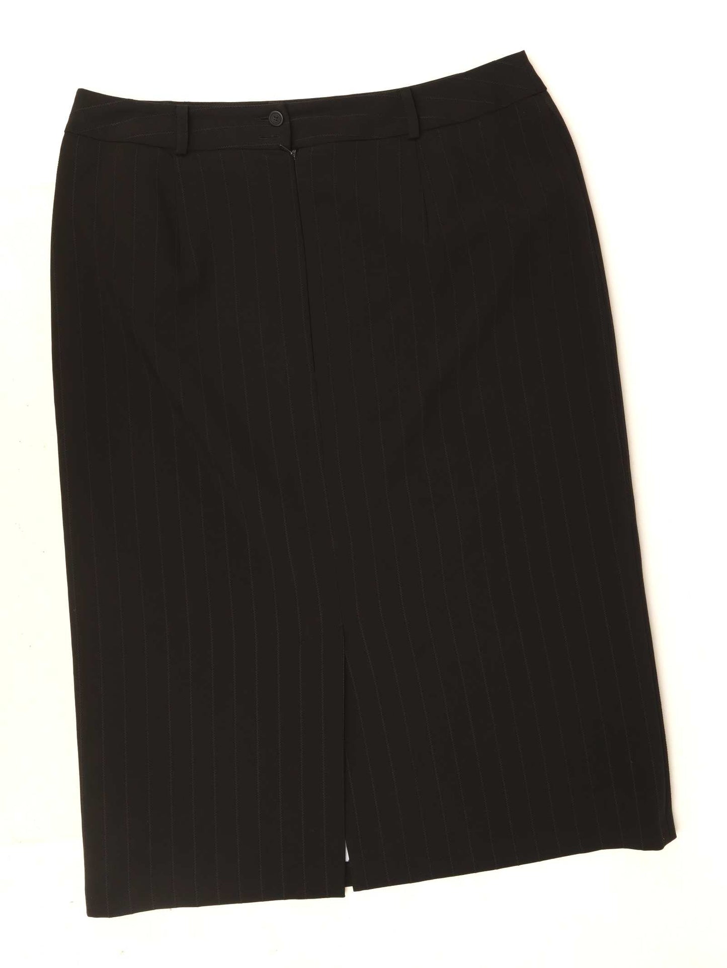 Bonmarche Womens Size 14 Striped Black Skirt (Regular)