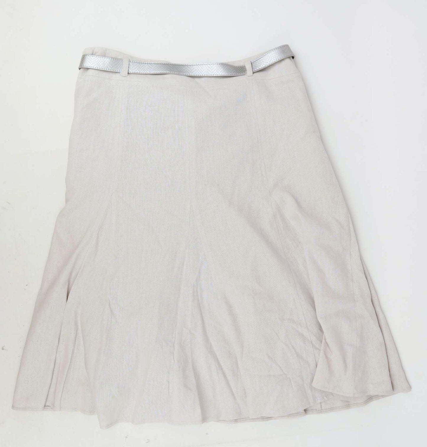 M&Co Womens Size 14 Grey Flare Skirt (Regular)
