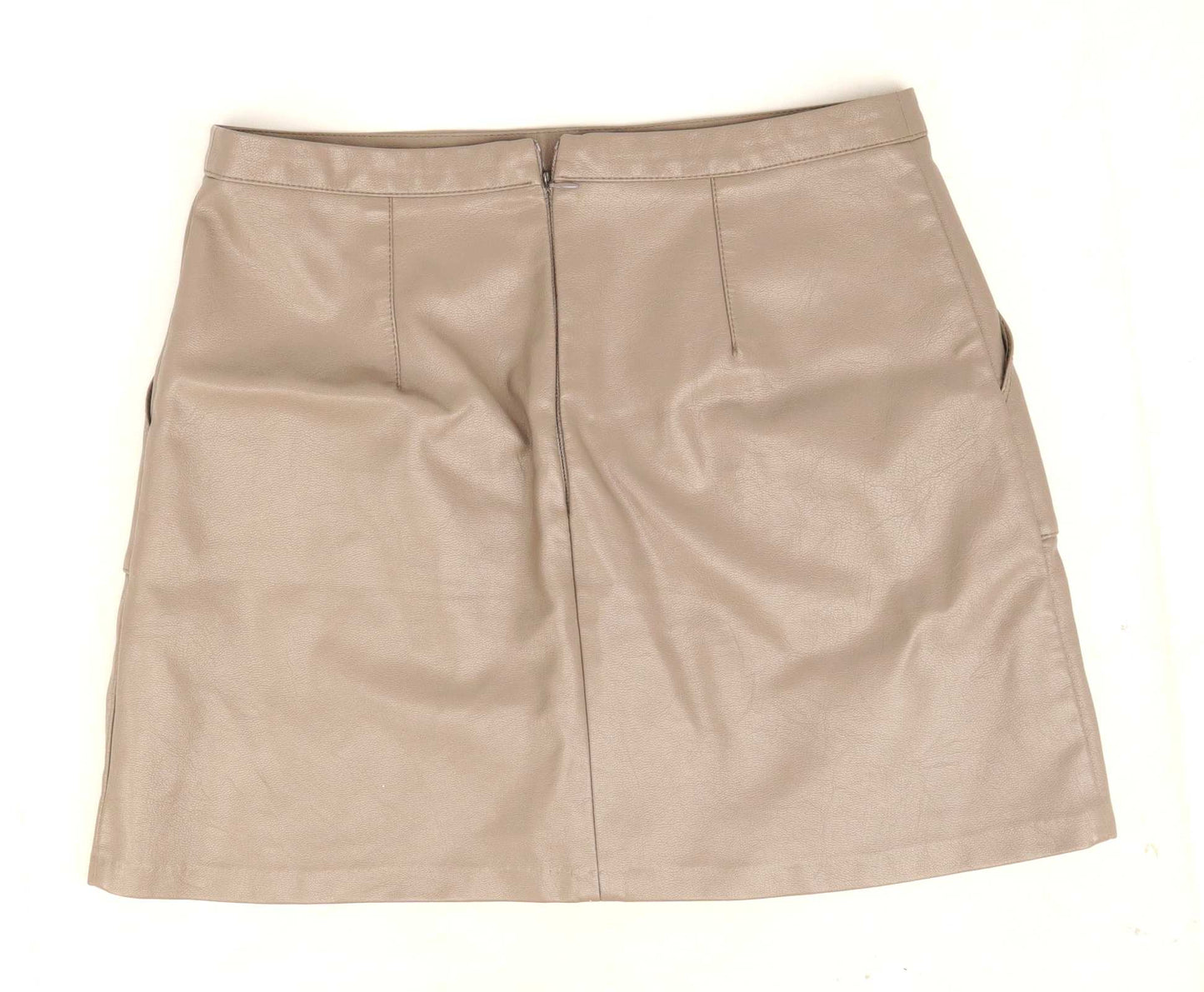New Look Womens Size 10 Polyurethane Grey Skirt (Regular)