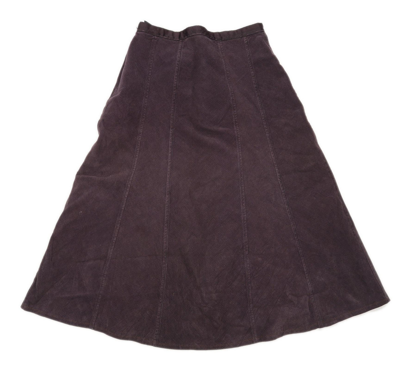 Marks & Spencer Womens Size 10 Corduroy Textured Purple Skirt (Regular)