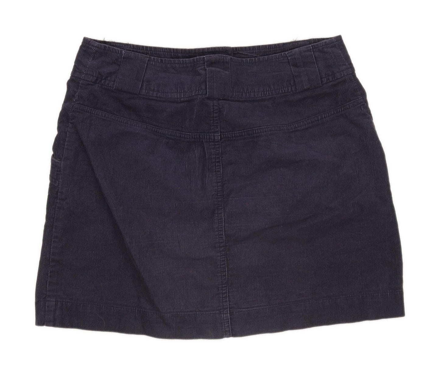 H&M Womens Size 10 Corduroy Textured Blue Skirt (Regular)