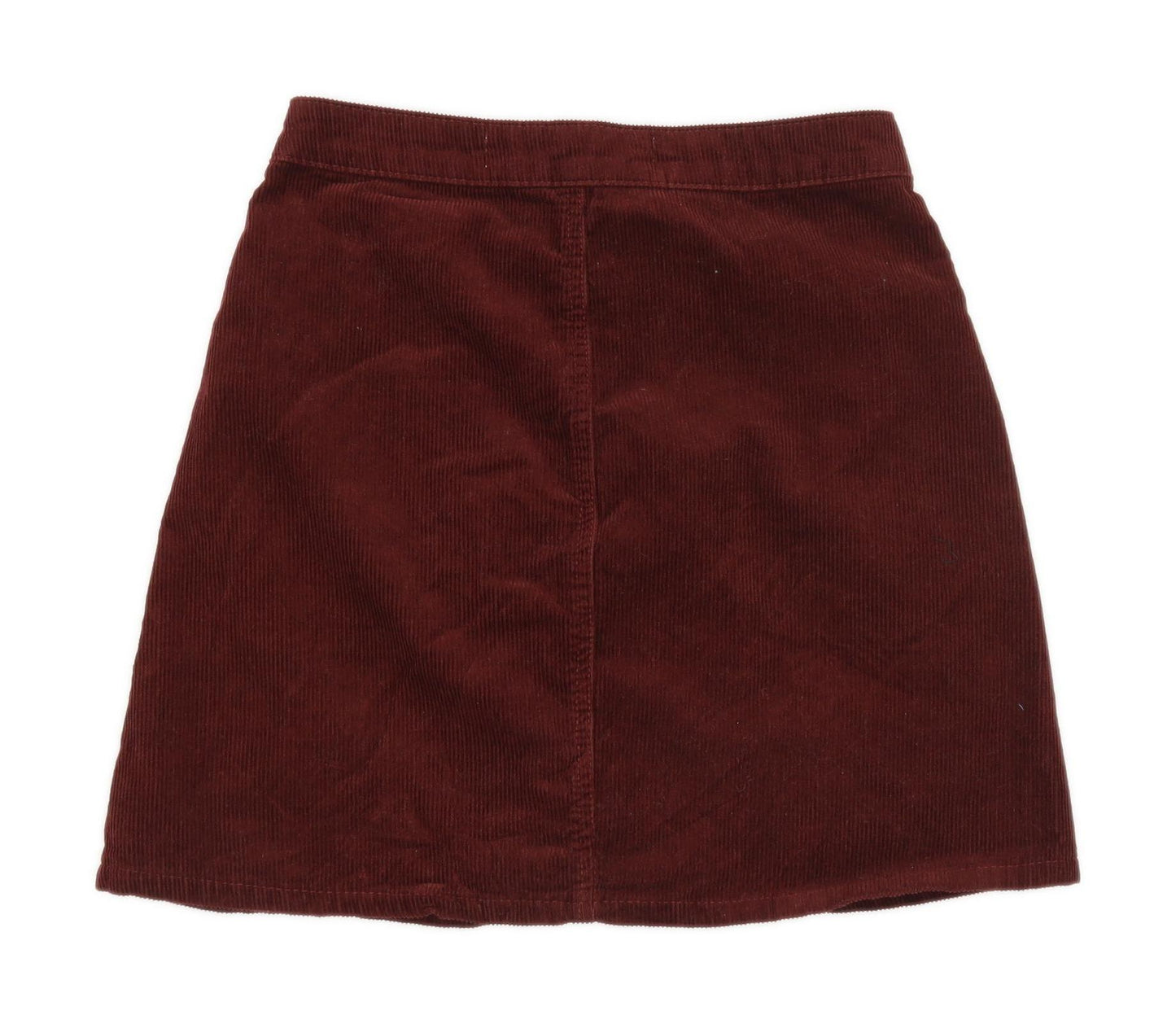 Denim Co Womens Size 8 Corduroy Textured Red Skirt (Regular)