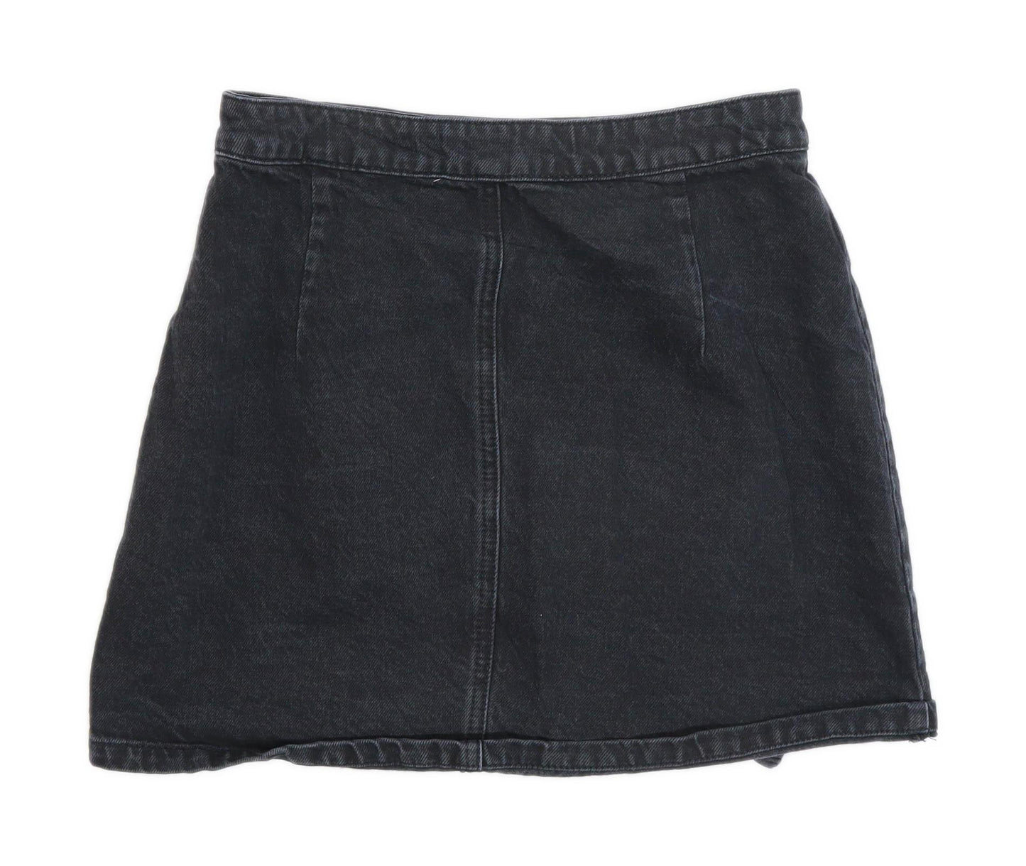 Miss Selfridge Womens Size 8 Denim Black Skirt (Regular)
