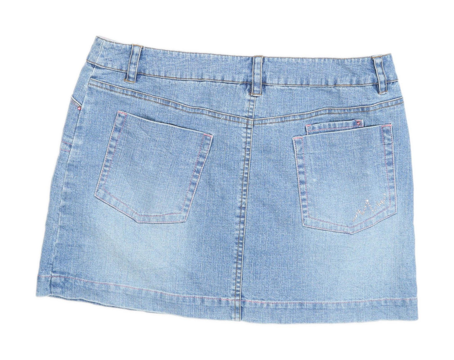 Matthew Williamson Womens Size 12 Denim Blue Skirt (Regular)
