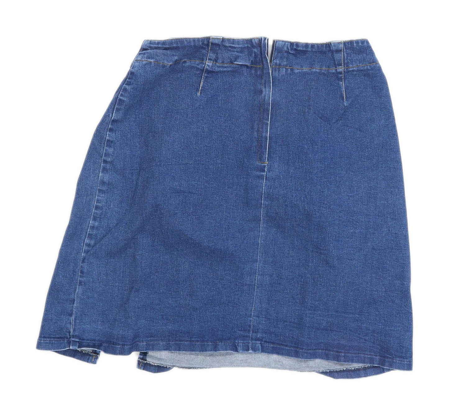 Dorothy Perkins Womens Size 14 Denim Blue Skirt (Regular)