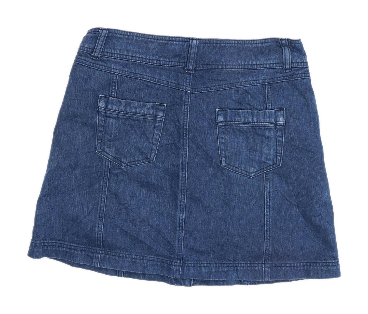 M&Co Womens Size 12 Denim Blue Skirt (Regular)