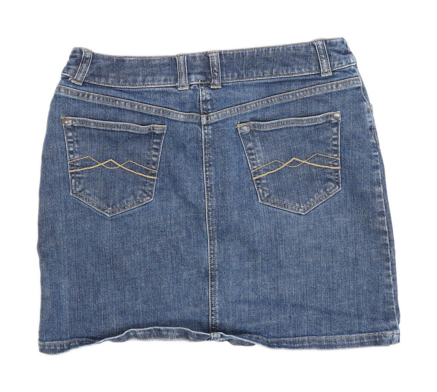 Cherokee Womens Size W30 Denim Blue Skirt (Regular)