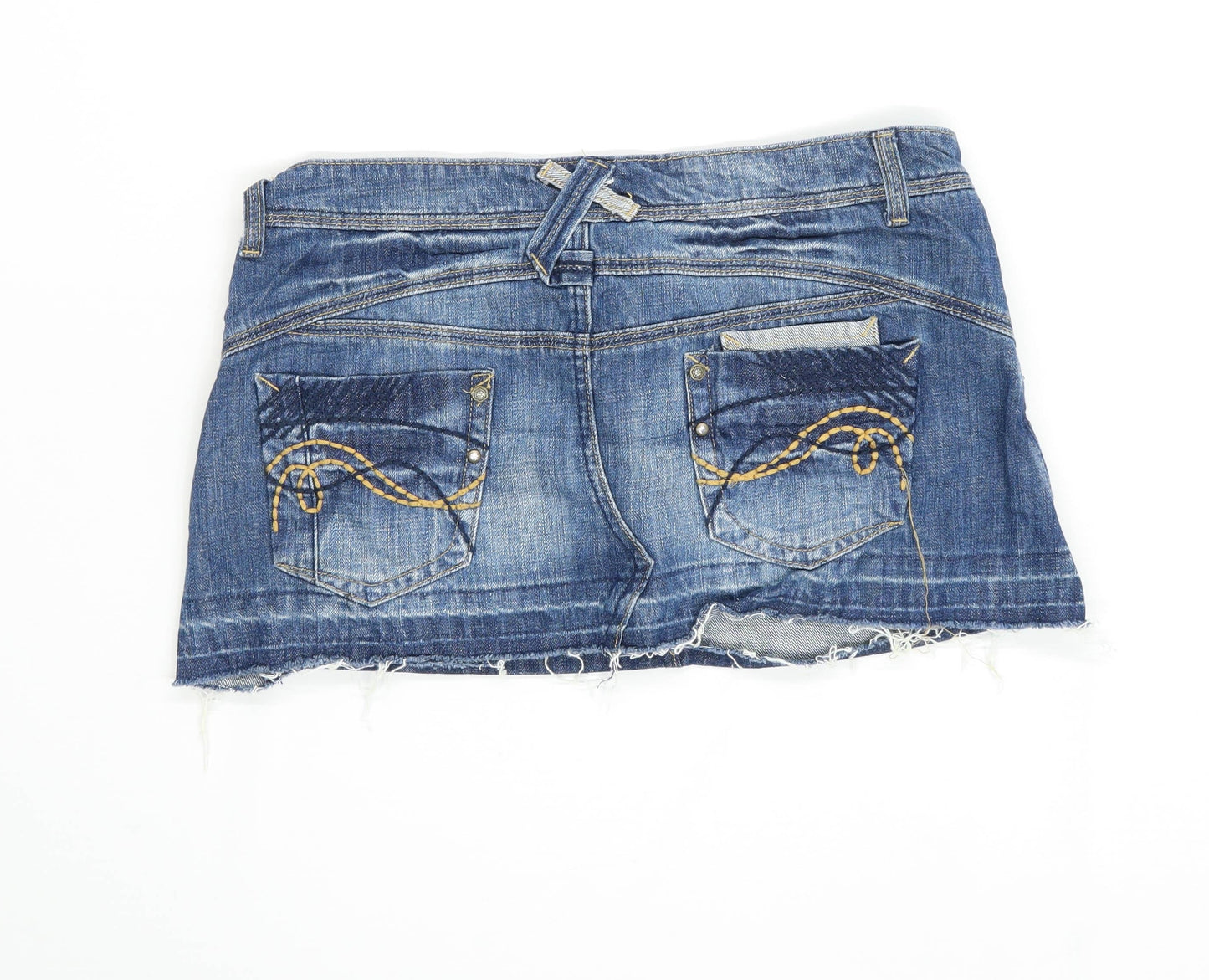 Miss Selfridge Womens Size 12 Denim Blue Skirt (Regular)