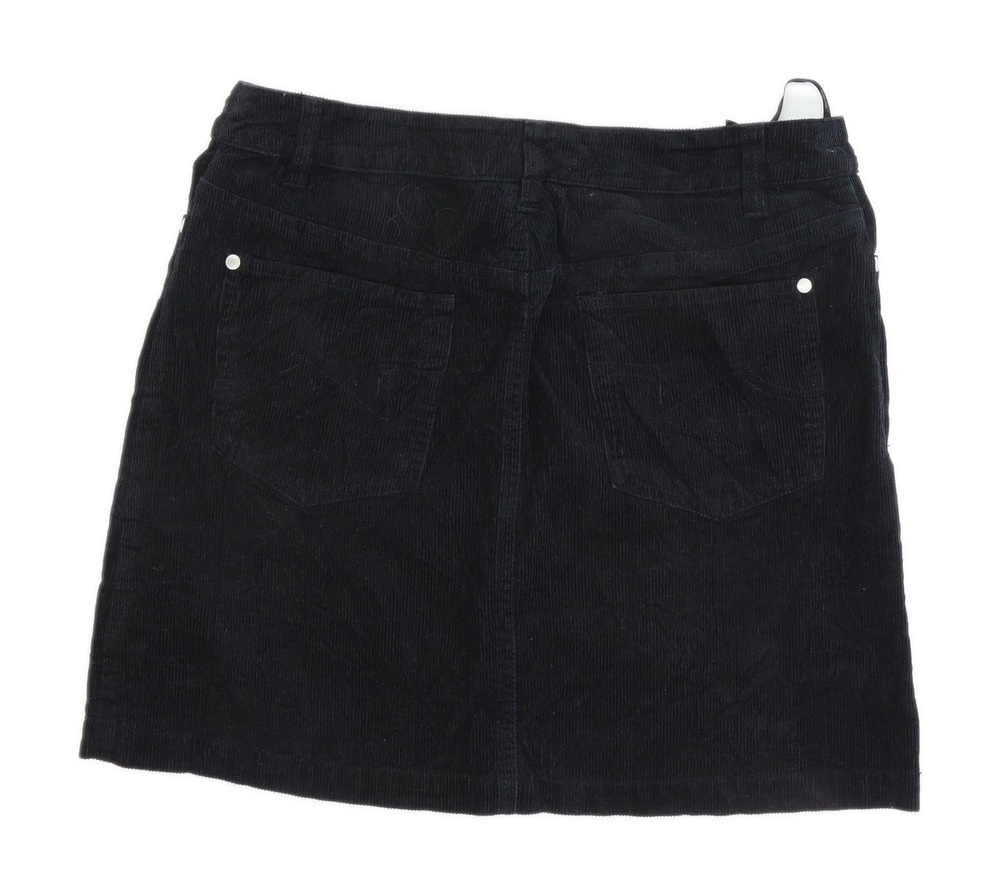 Betty Womens Size 6 Corduroy Black Skirt (Regular)