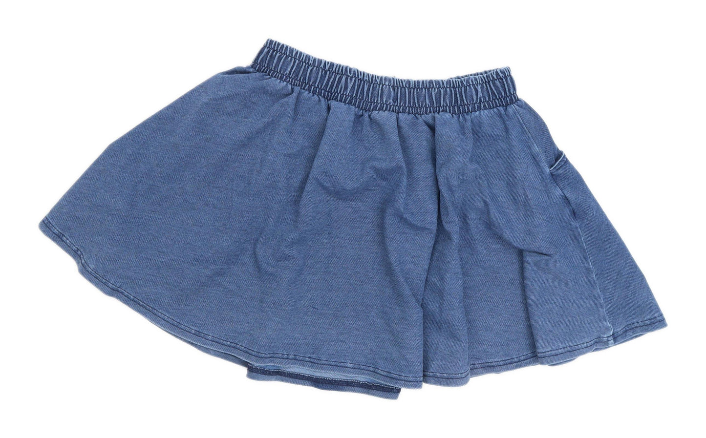 M&Co Womens Size 12 Denim Blue Skirt (Regular)