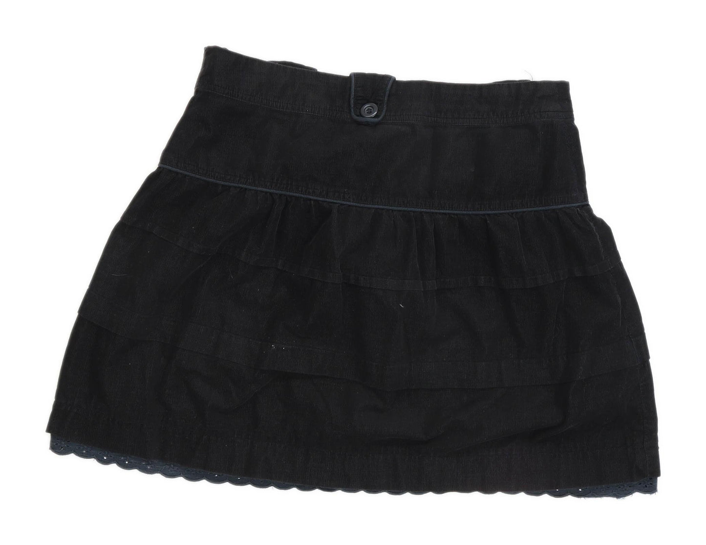 H&M Womens Size W32 Cotton Blend Black Skirt (Regular)