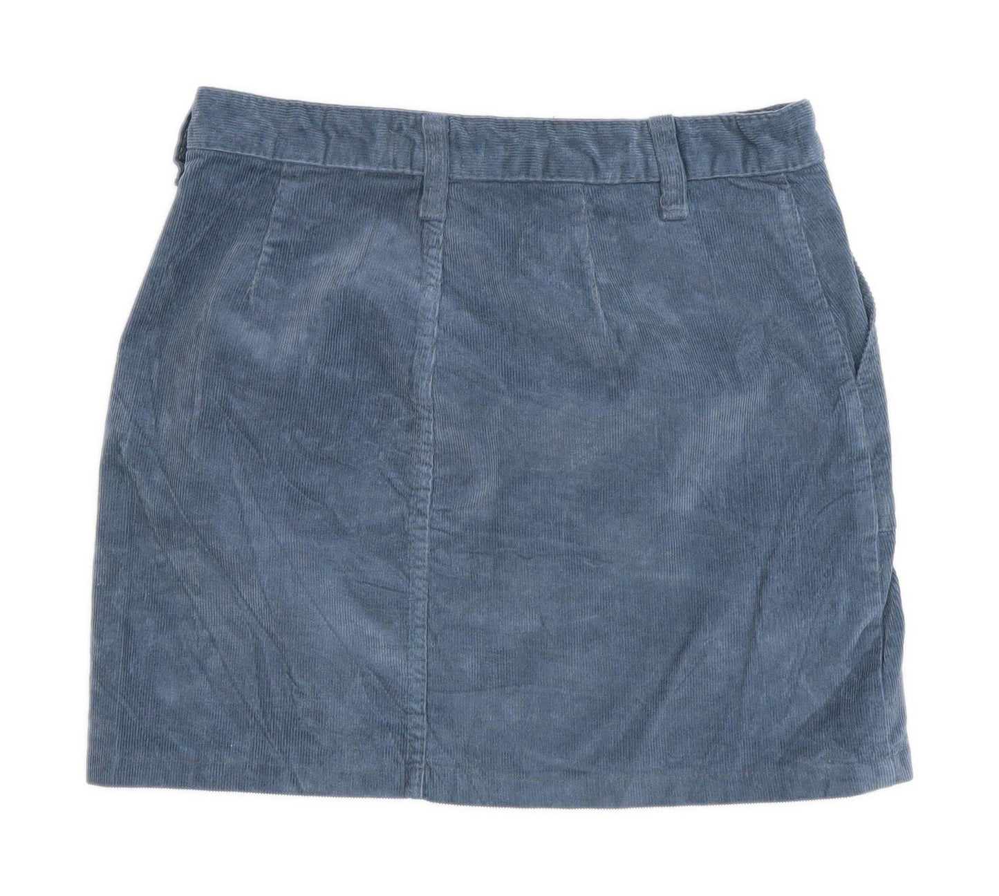 Olive Womens Size M Corduroy Blue Skirt (Regular)