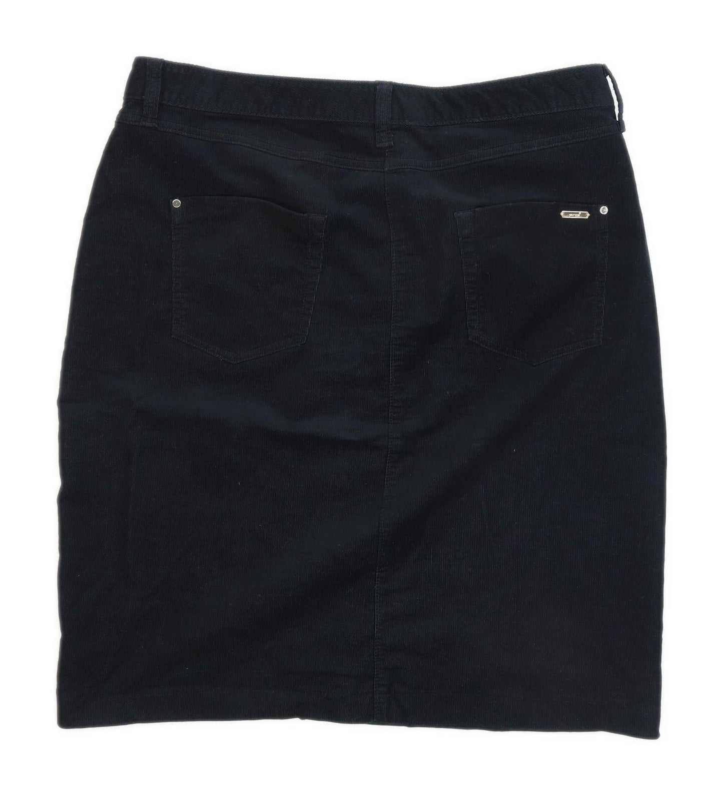 Per Una Womens Size W34 Cotton Black Skirt (Regular)