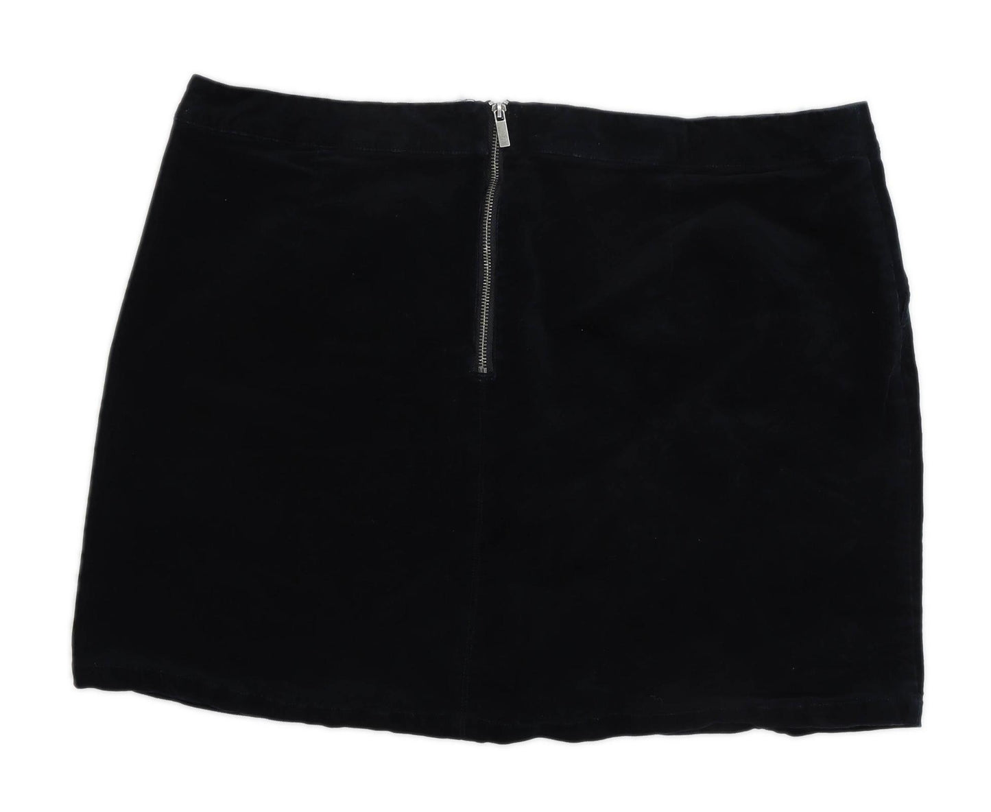 Dorothy Perkins Womens Size 20 Cotton Blend Black Skirt (Regular)