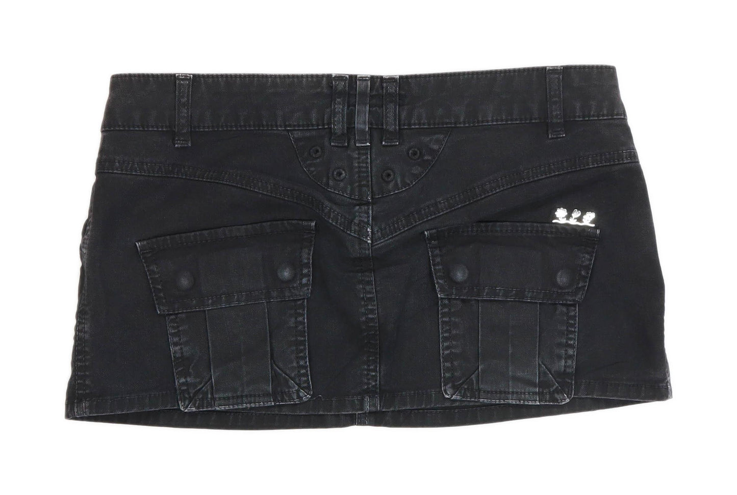 Patriza Pepe Womens Size W30 Denim Black Skirt (Regular)
