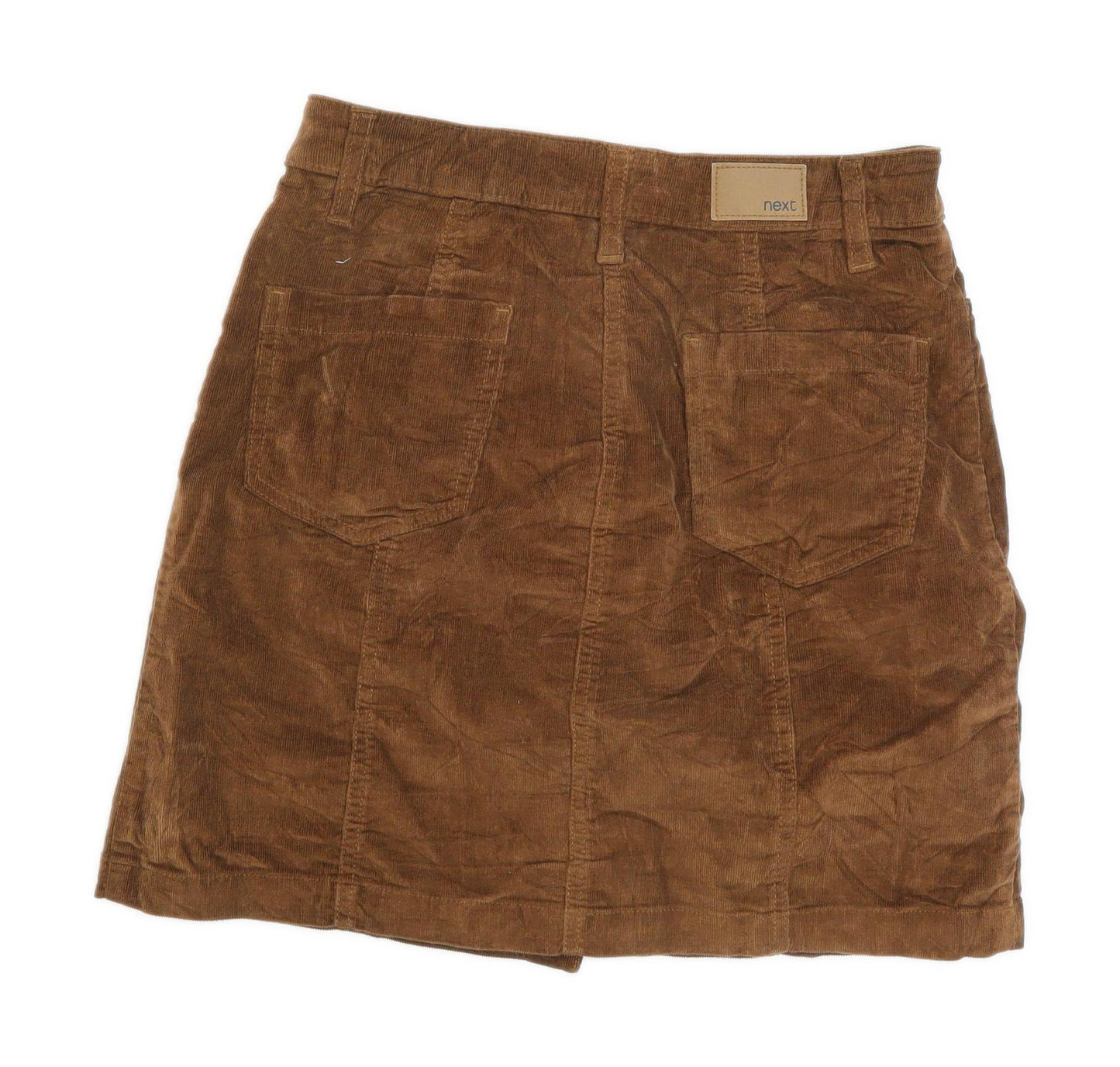 Next Womens Size 6 Corduroy Brown Skirt (Regular)