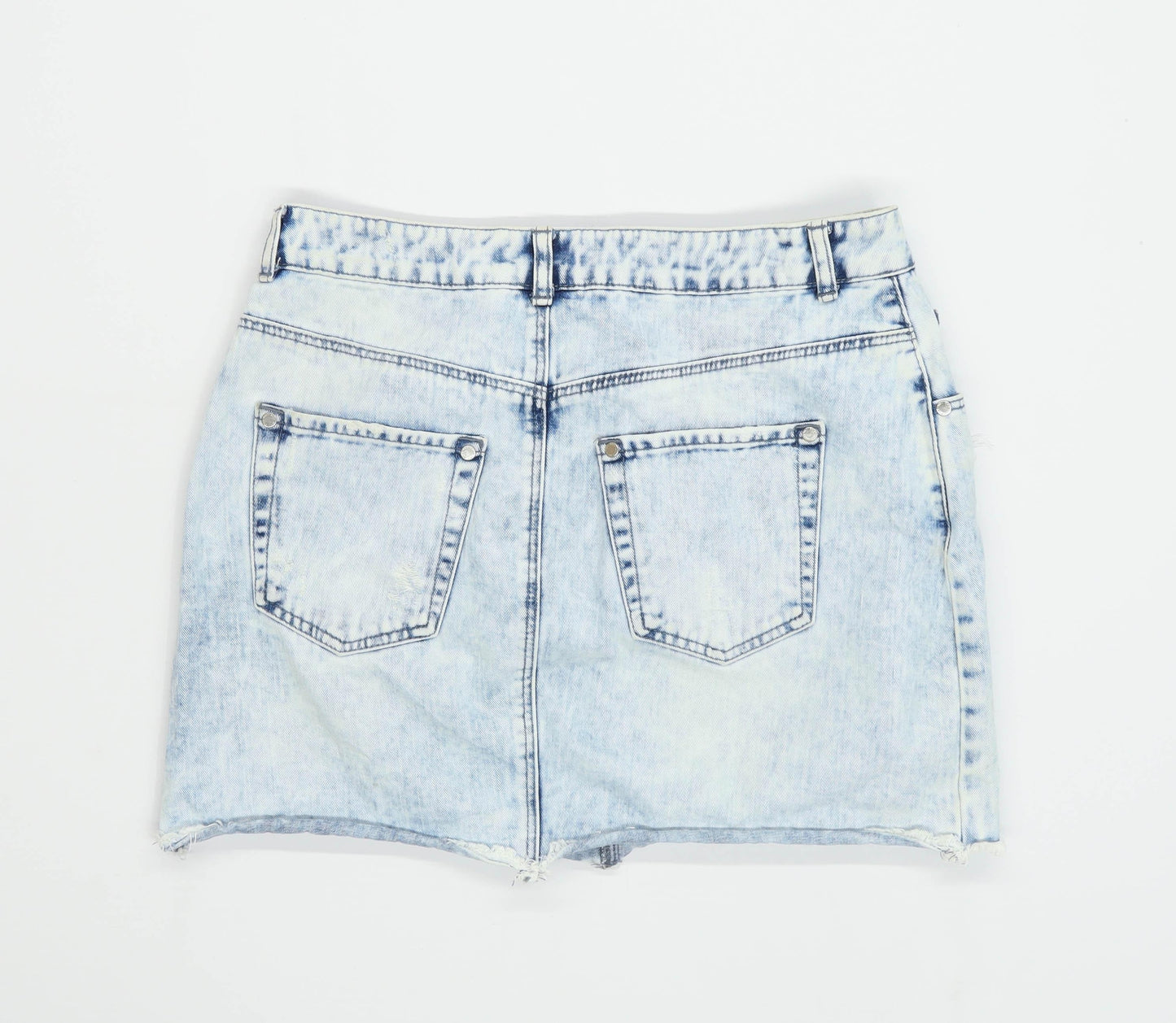 Miss Selfridge Womens Size 14 Denim Blue Skirt (Regular)