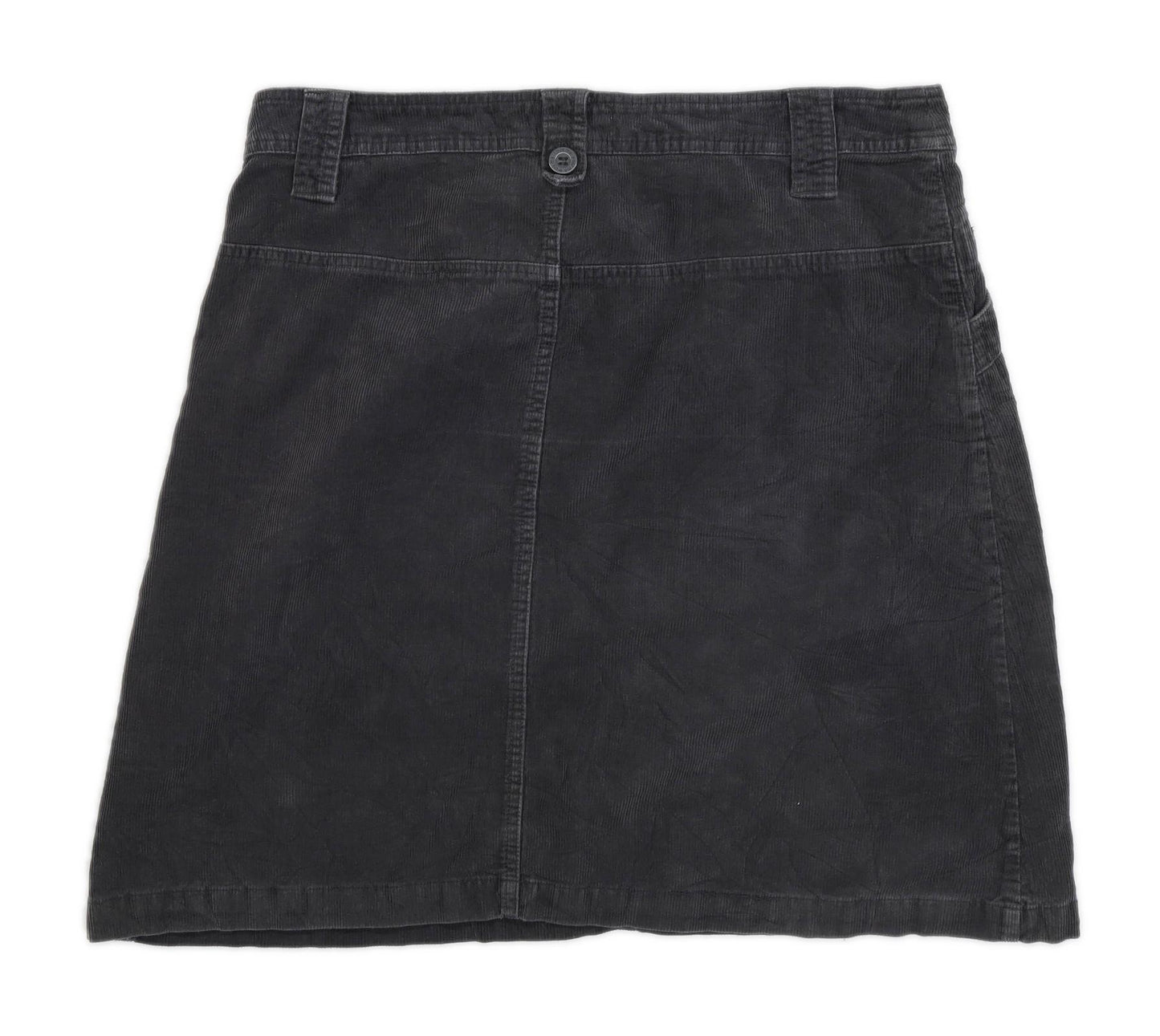 New Look Womens Size 14 Corduroy Grey Skirt (Regular)