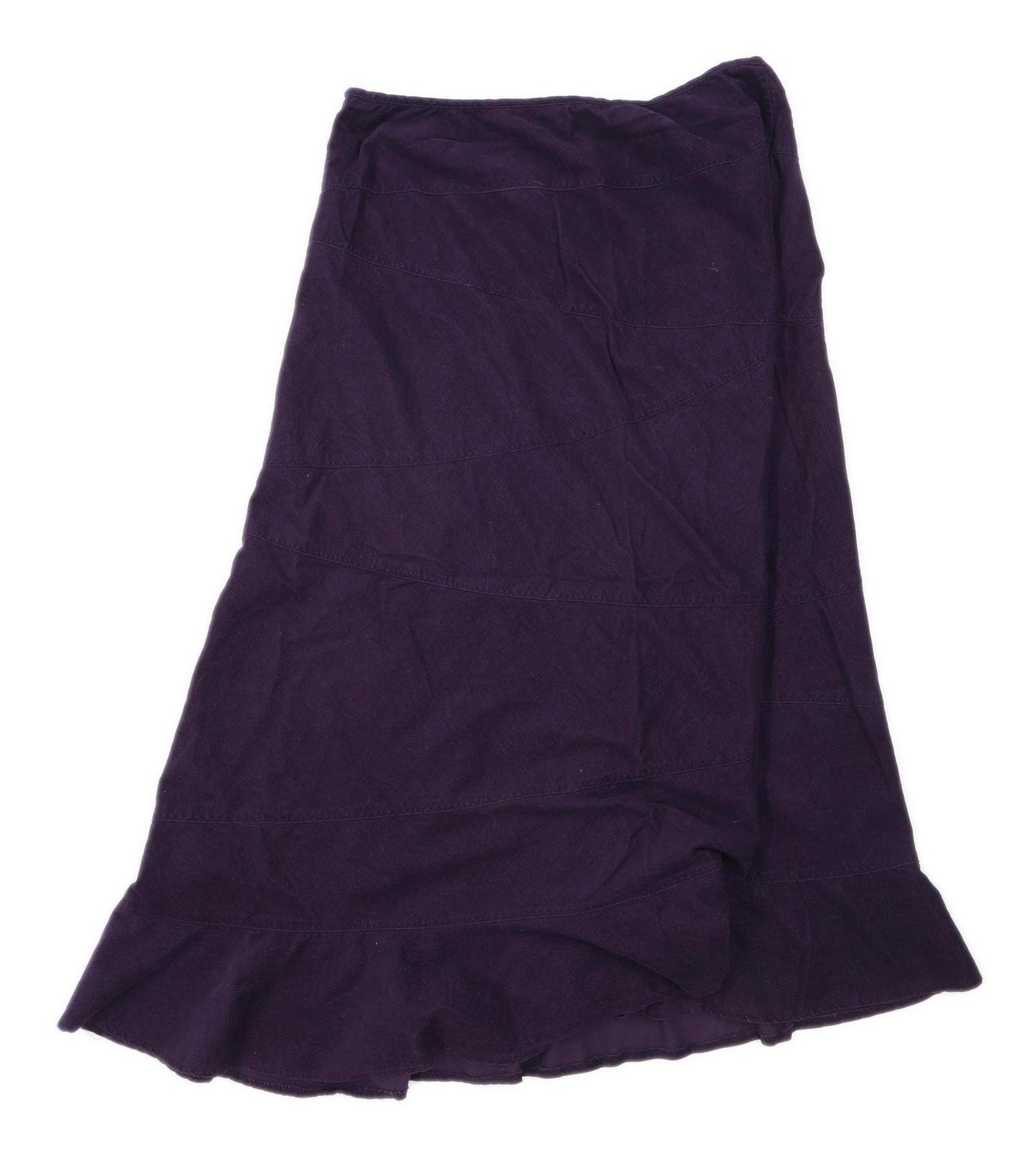 Monsoon Womens Size 14 Cotton Blend Purple Skirt (Regular)