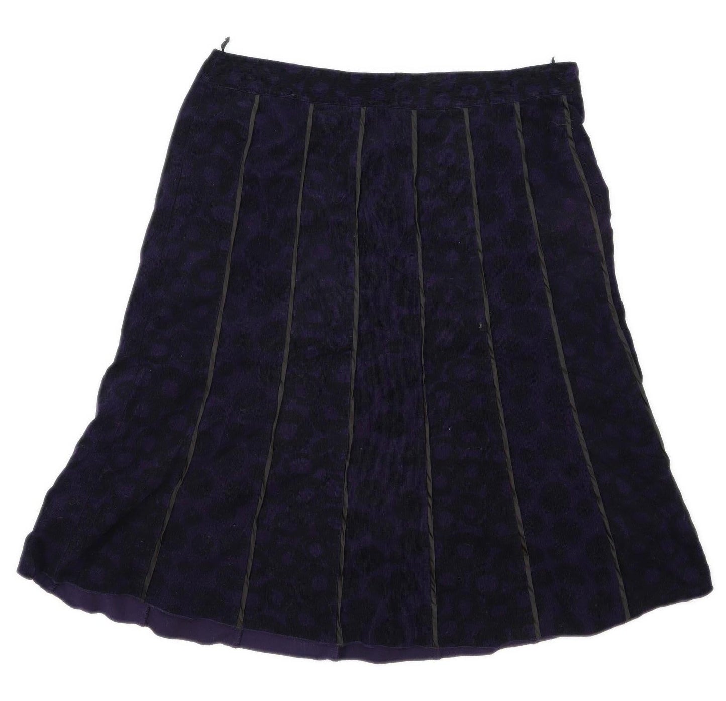 M&Co Womens Size 22 Cotton Blend Geometric Purple Skirt (Regular)