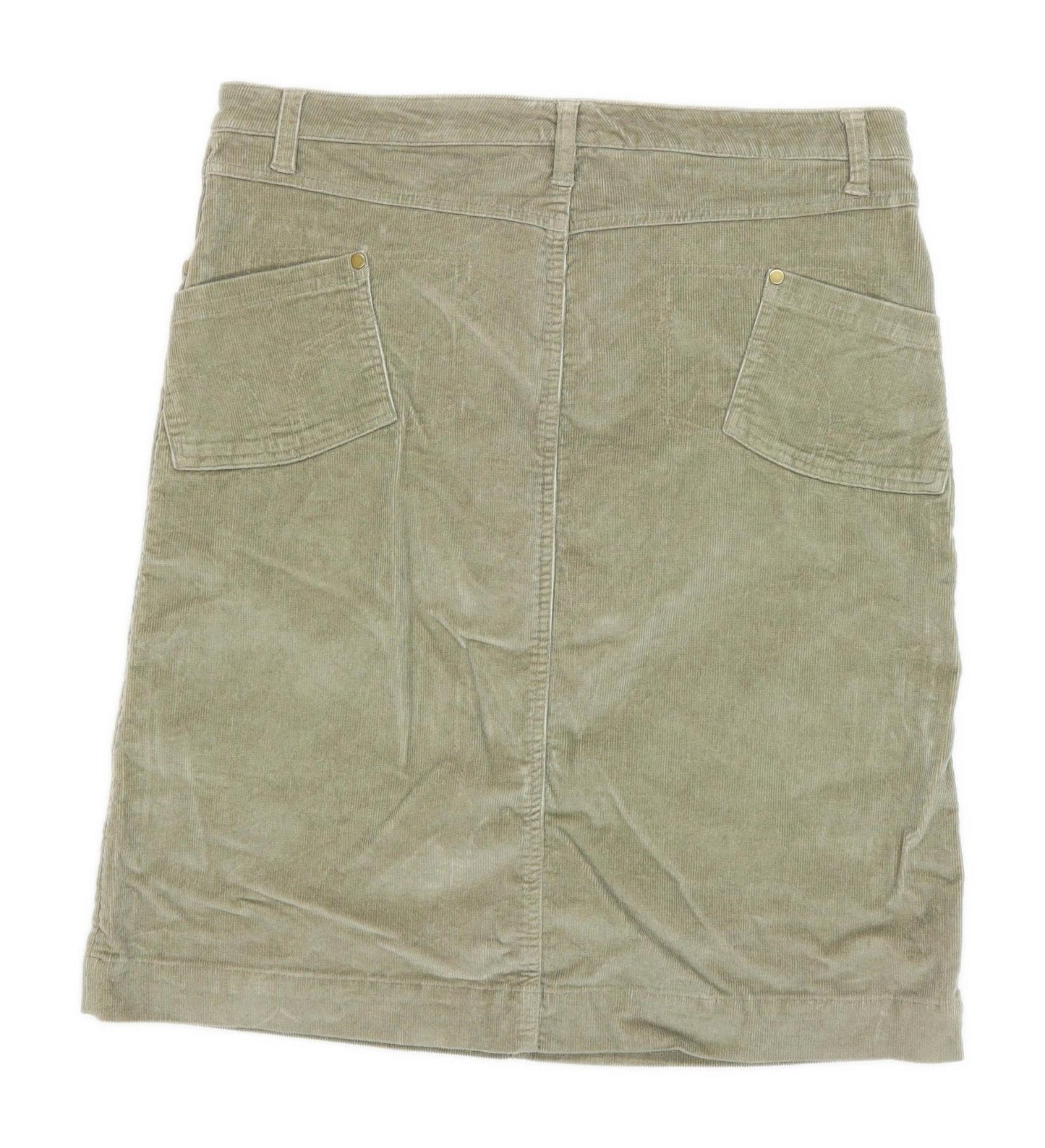 Papaya Womens Size 14 Corduroy Green Skirt (Regular)
