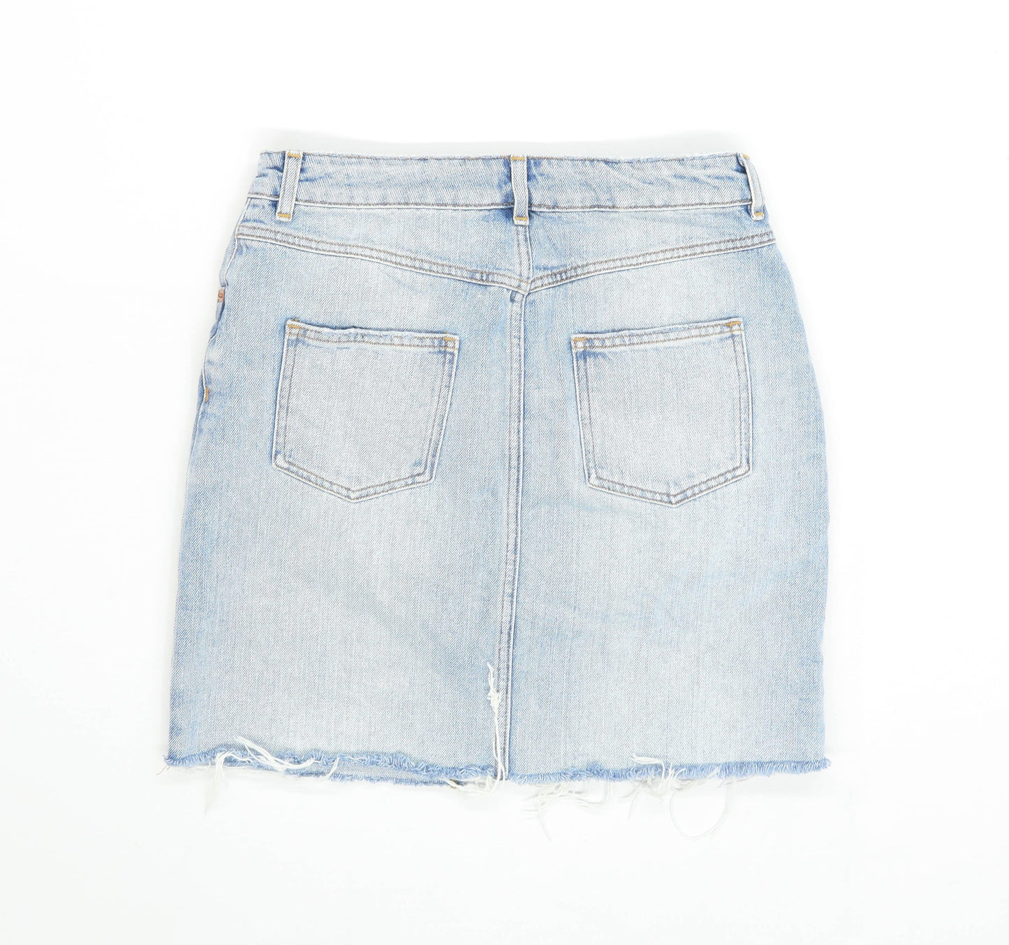 Asos Womens Size 10 Denim Blue Skirt (Regular)