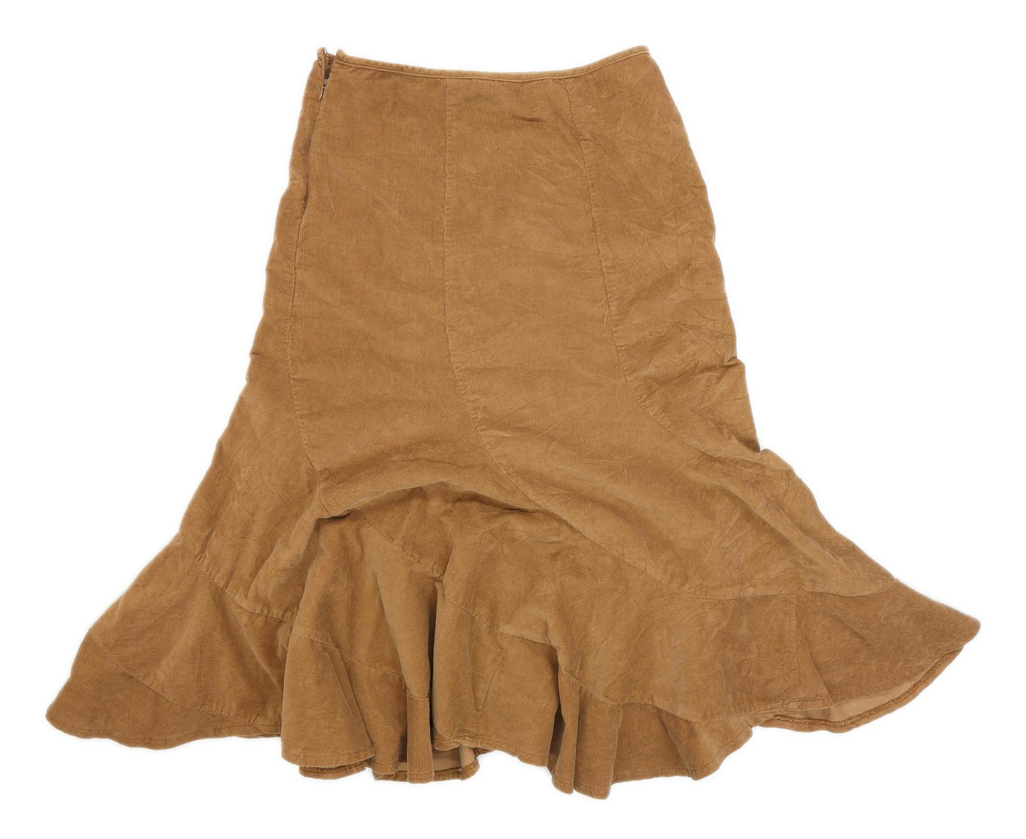 Papaya Womens Size 12 Cotton Brown Skirt (Regular)