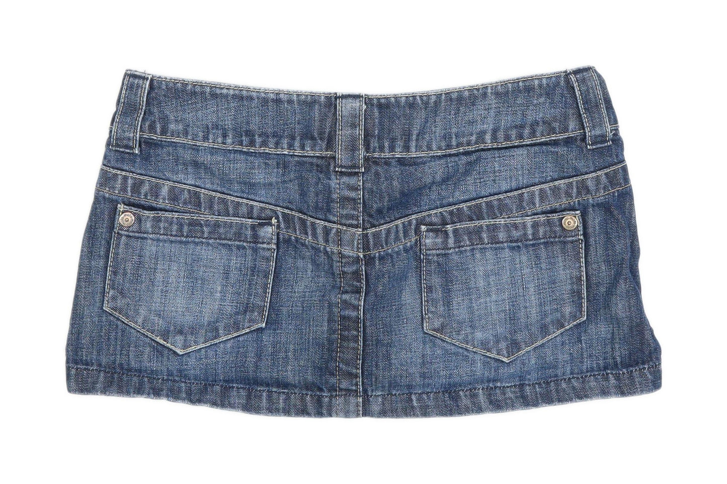 Moto Womens Size W28 Denim Blue Skirt (Regular)