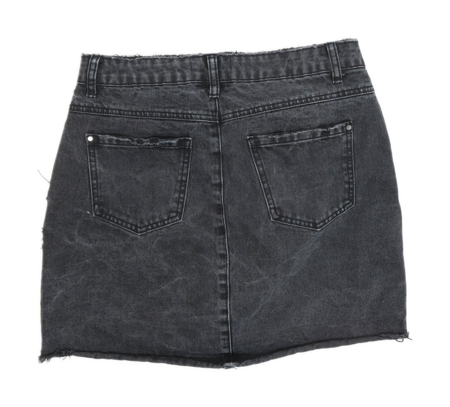 A&G Womens Size 12 Denim Black A-Line Skirt (Regular)