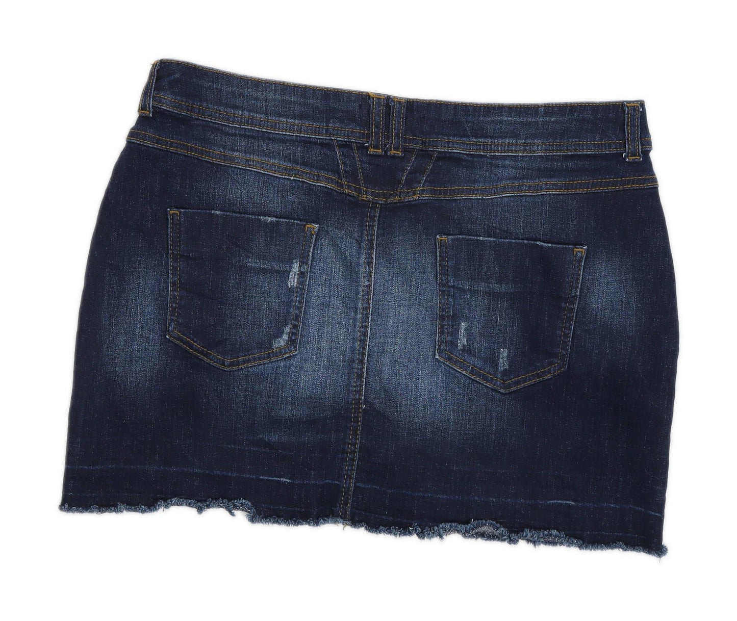 Dorothy Perkins Womens Size 12 Denim Blue Skirt (Regular)