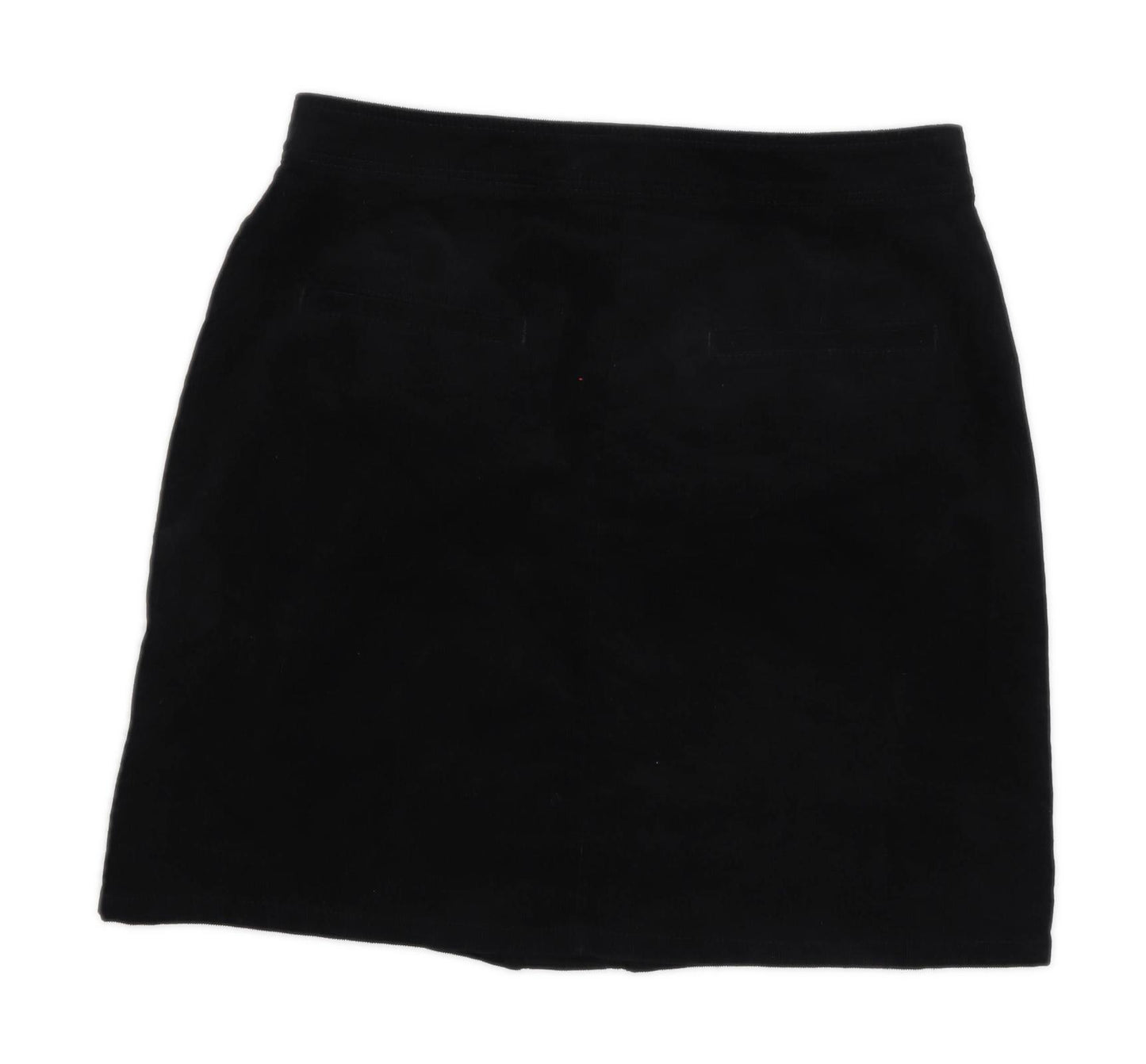 M&Co Womens Size W26 Corduroy Black A-Line Skirt (Regular)