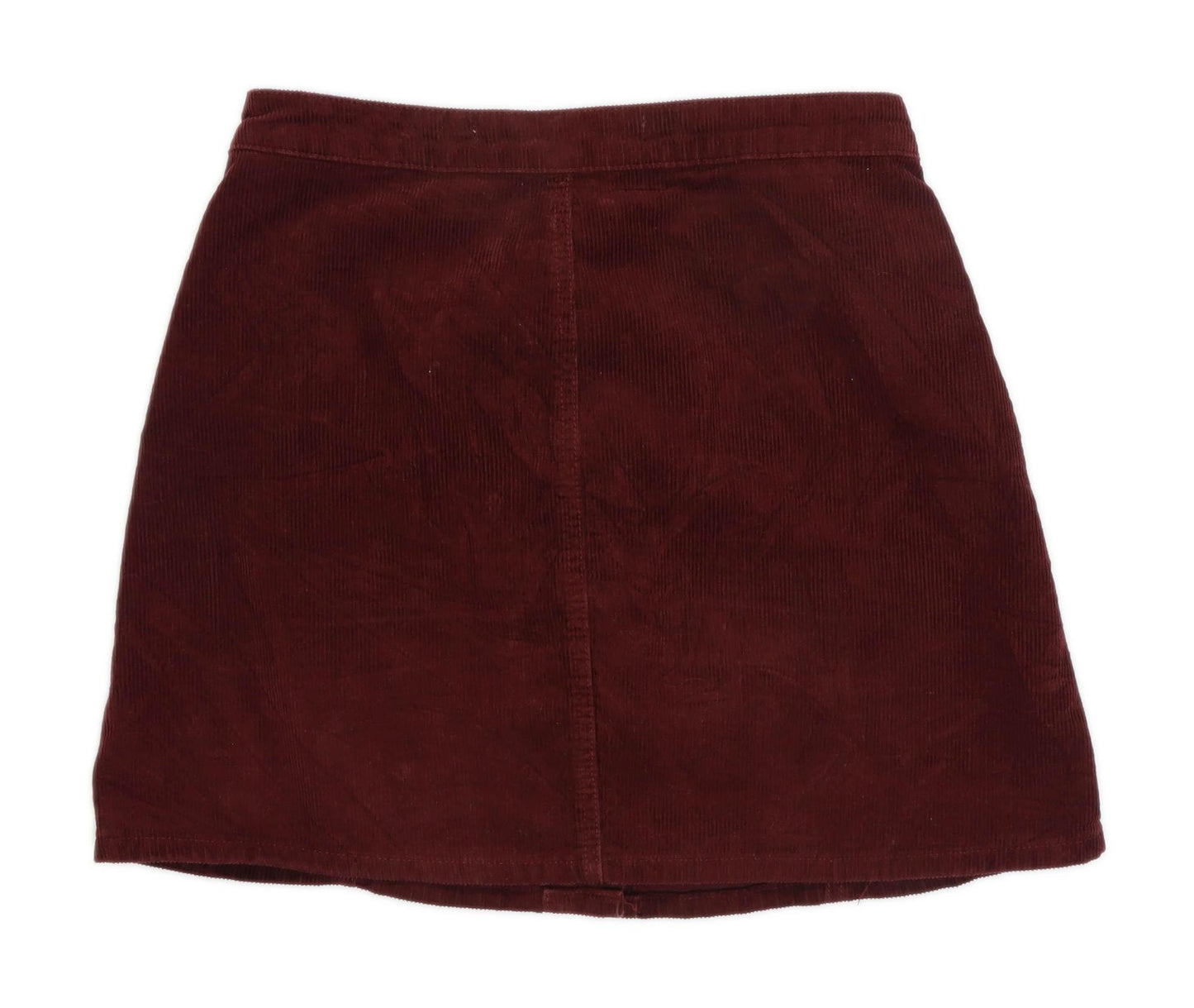 Denim Co Womens Size 10 Corduroy Burgundy Skirt (Regular)