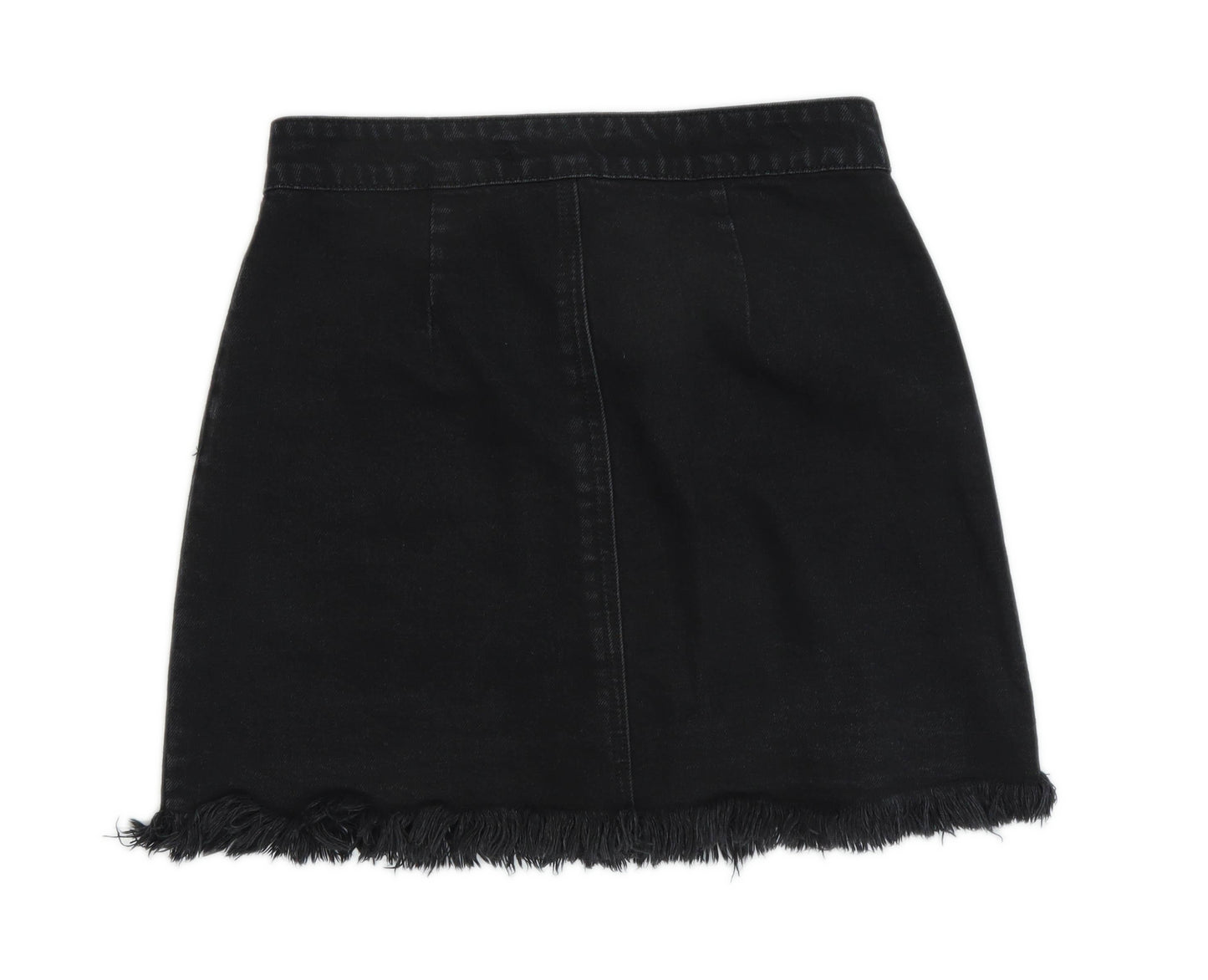 Forever 21 Womens Size M Denim Black Skirt (Regular)