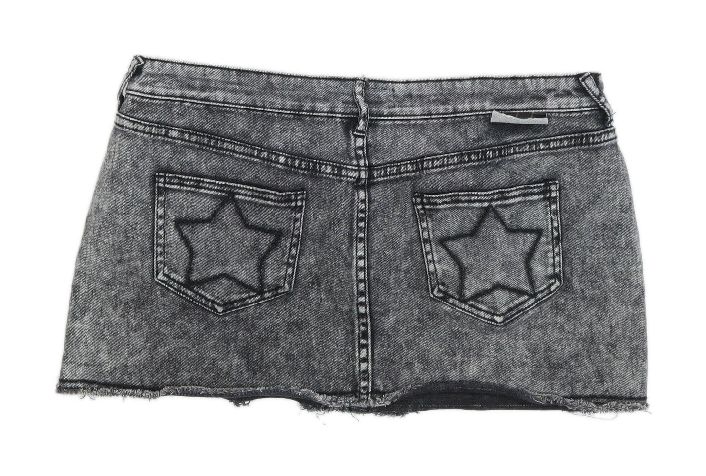 Idol Womens Size 14 Denim Grey Skirt (Regular)