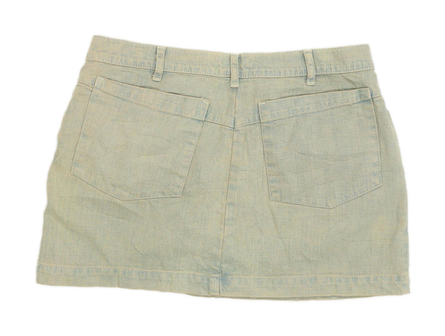 Ana Zing Womens Size 12 Denim Blue Skirt (Regular)