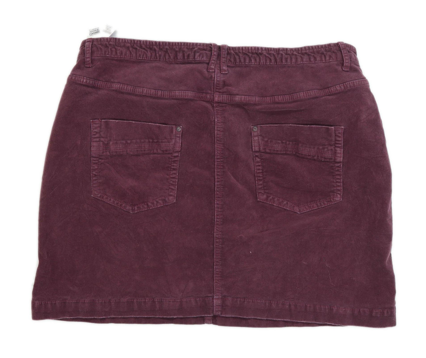 M&Co Womens Size 12 Corduroy Purple Skirt (Regular)