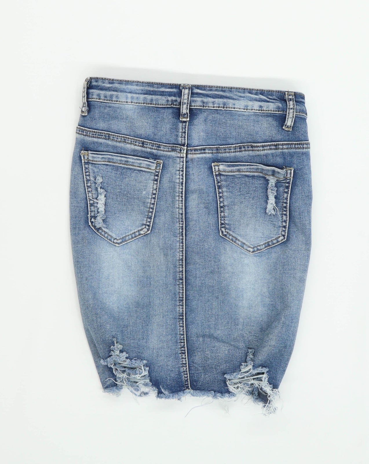 Girl Vivi Womens Size 8 Denim Blue A-Line Skirt (Regular)