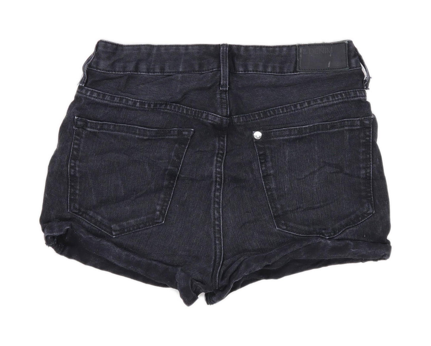 Womens H&M Black Denim Shorts Size 6/L1