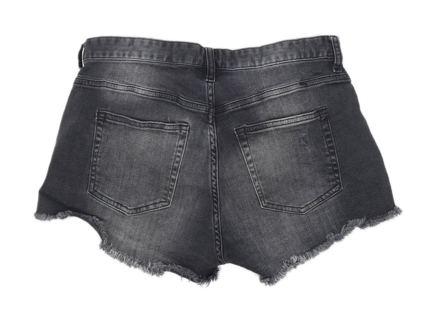 Womens H&M Black Denim Shorts Size 12/L1