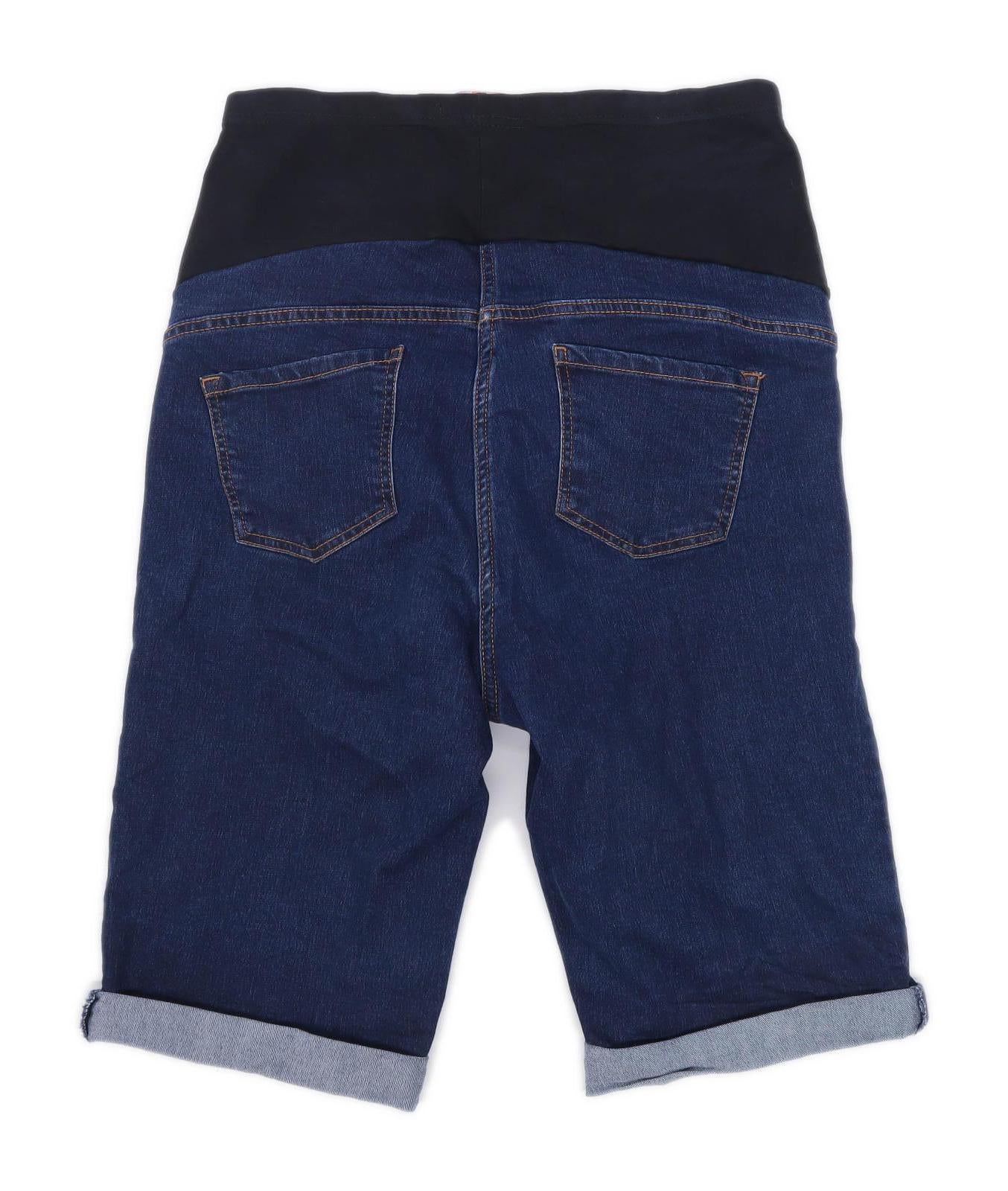 Womens George Blue Maternity Denim Shorts Size 10/L10