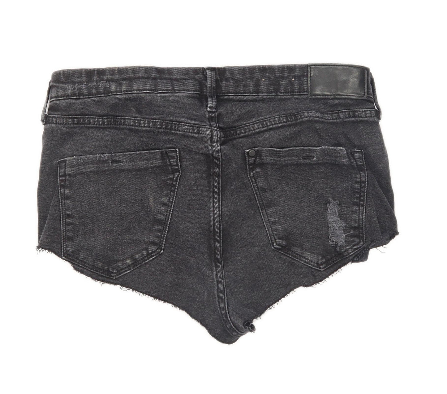 Womens H&M Black Denim Shorts Size W30/L1