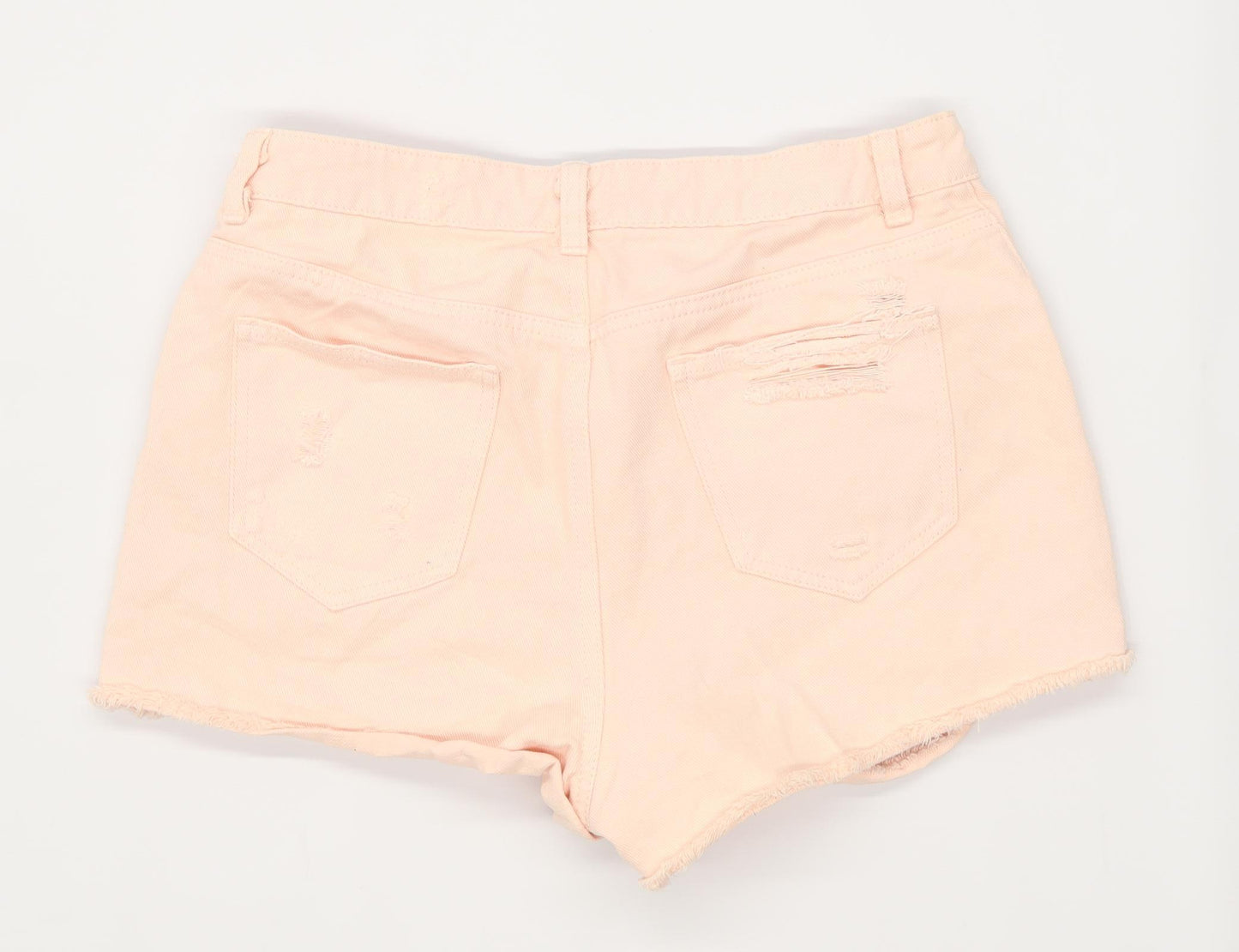 Womens Denim Co Pink Ripped Denim Shorts Size 12/L2