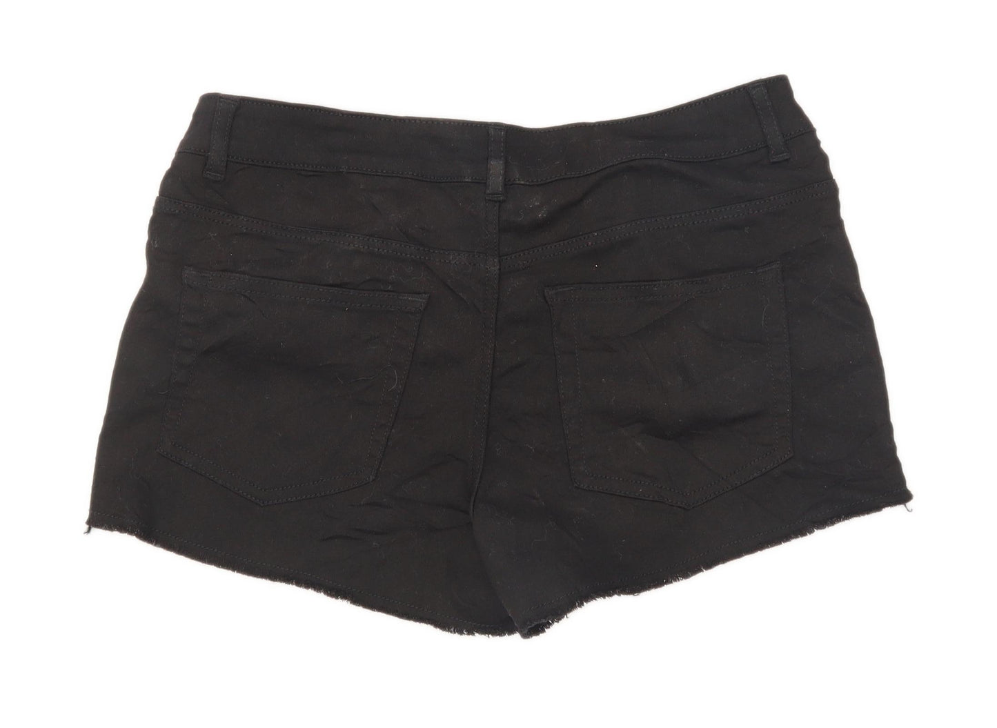 Womens H&M Black Denim Shorts Size 10/L1