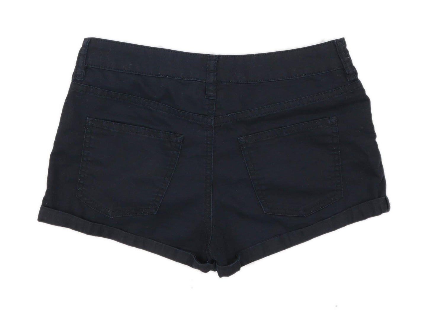 Womens Divided Black Cotton Blend Shorts Size W29/L1